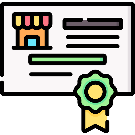 Certificado o informe con una medalla de aprobación