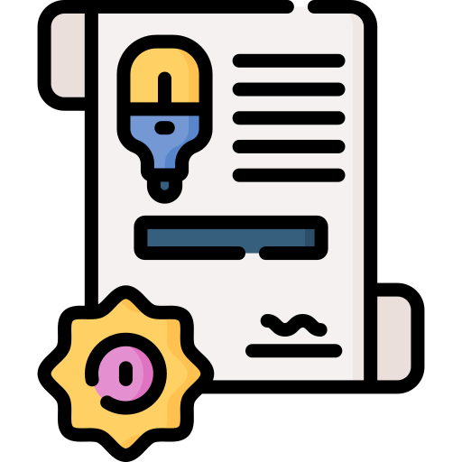 Documento con una bombilla y un engranaje, representando ideas y configuración